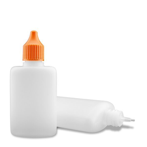 Leerflasche für E-Liquid 50ml Fassungsvolumen - Dropper Flasche - Flach