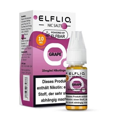 ELFLIQ GRAPE Nikotinsalz Liquid 10mg/ml 
