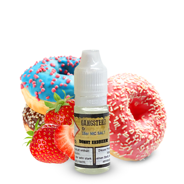 GANGSTERZ Donut Erdbeer Nikotinsalz Liquid 18mg/ml - 10ml