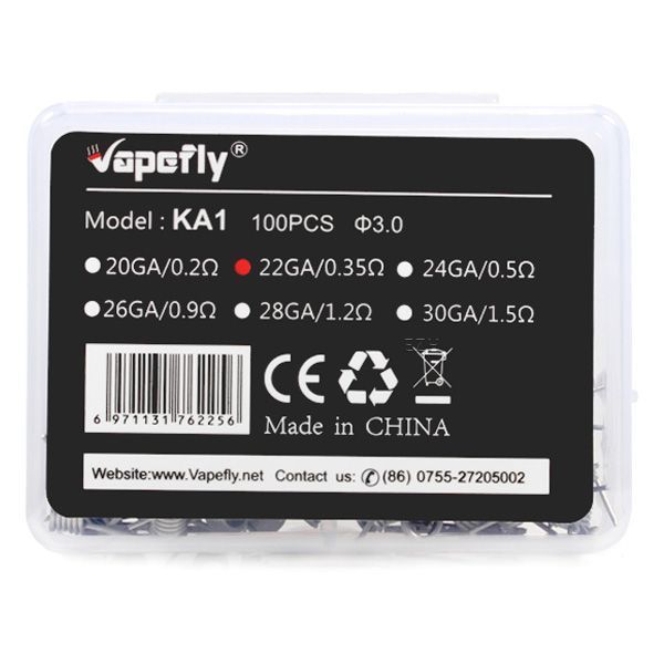 Vapefly 100x KA1 22GA Prebuilt Coil
