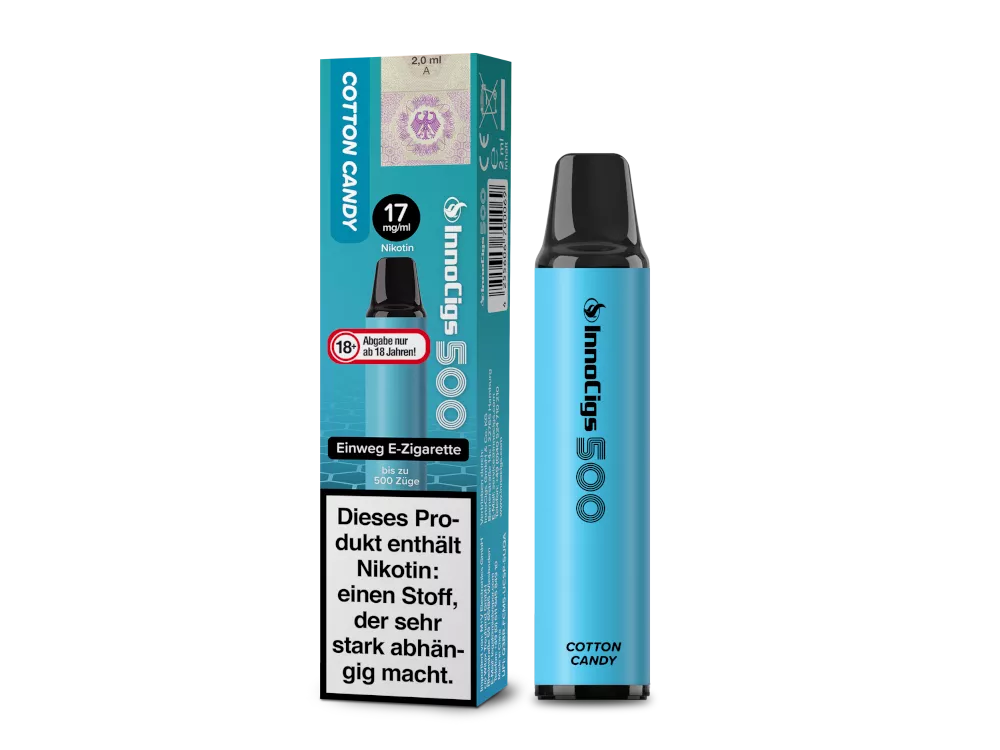 INNOCIGS 500 Einweg E-Zigarette Cotton Candy bis 500 Züge *Abverkauf*