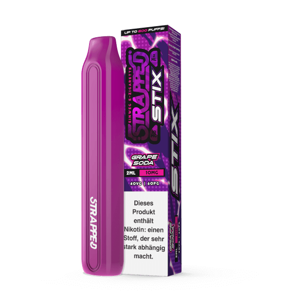 Strapped STIX Grape Soda Einweg E-Zigarette 10mg/ml