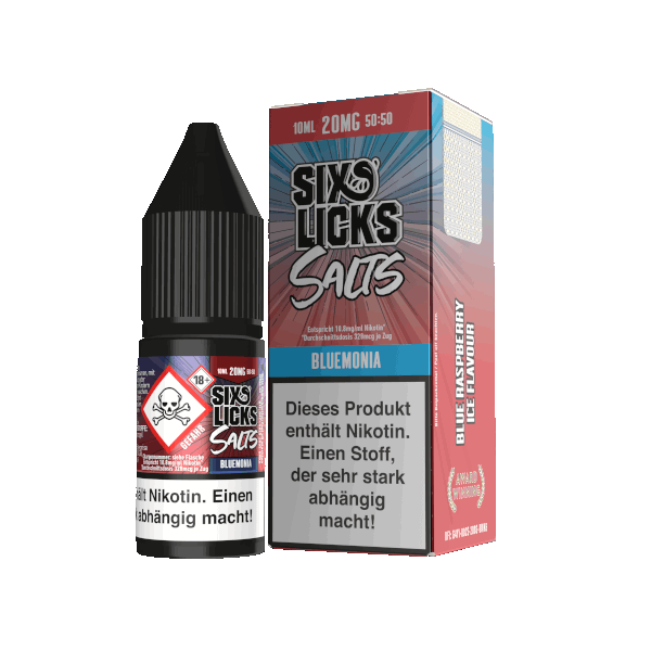 Six Licks Nikotinsalz Liquid 20mg/ml BLUEMONIA 