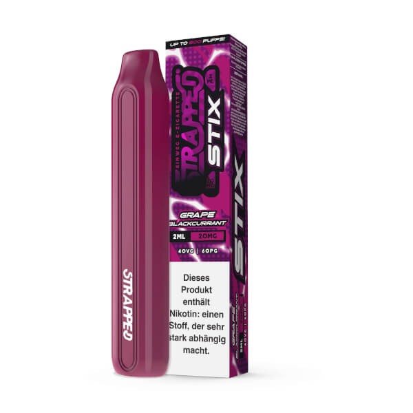 Strapped STIX Grape Blackcurrant Einweg E-Zigarette 20mg/ml *Abverkauf*