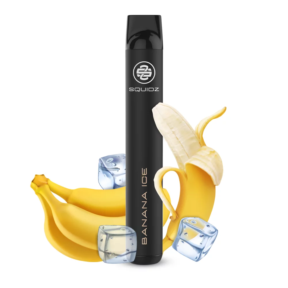 SQUIDZ  Einweg E-Shisha E-Zigarette 20mg/ml bis 700 Züge  - Banana ICE