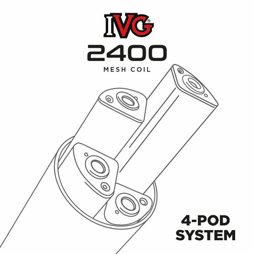 IVG 2400 E Zigarette Akku 4 Pod System Schwarz Black