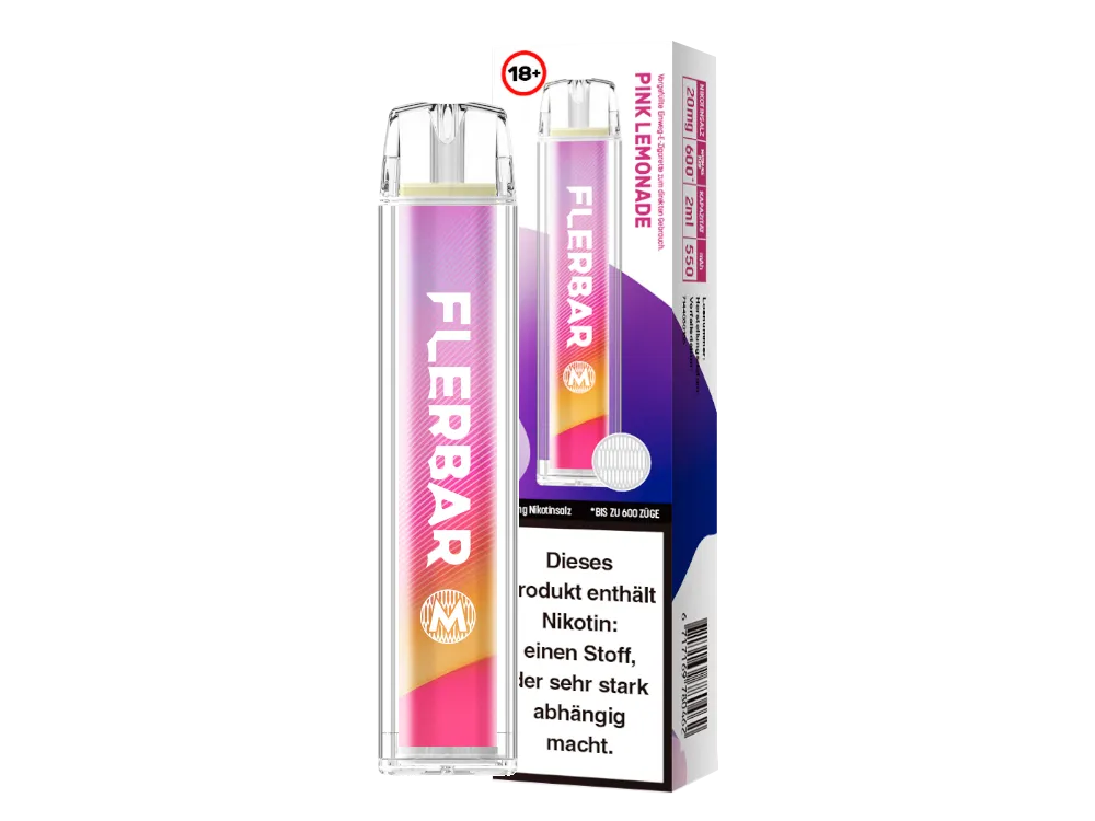 FLERBAR Pink Lemonade E Zigarette mit Nikotin 20mg/ml