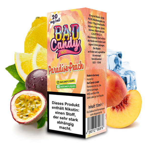 BAD CANDY Paradise Peach 20mg/ml Liquid 10ml