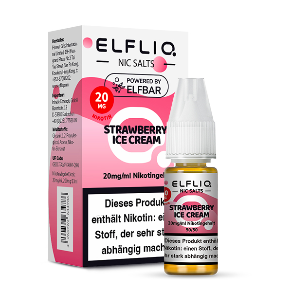 ELFLIQ STRAWBERRY ICE CREAM Nikotinsalz Liquid 20mg/ml