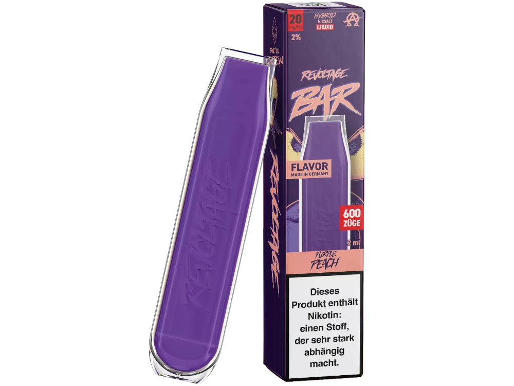 REVOLTAGE BAR Einweg E-Zigarette Purple Peach 20mg/ml