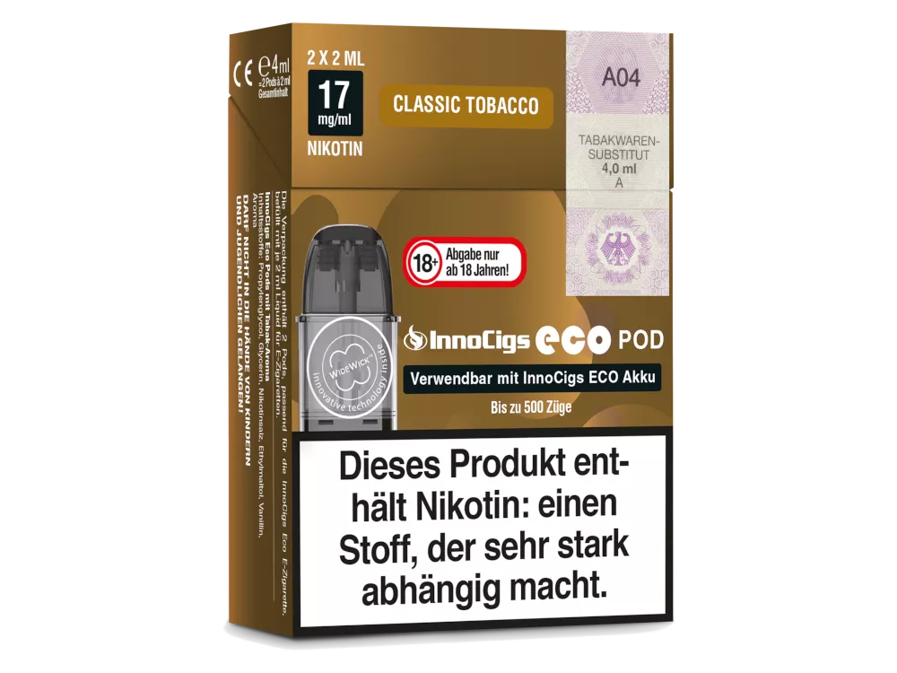 INNOCIGS ECO Pods Classic Tobacco 17mg/ml 2 Stück