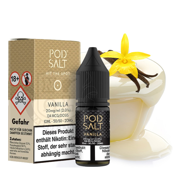 Pod Salt Vanilla Liquid (50/50) 20mg 10ml