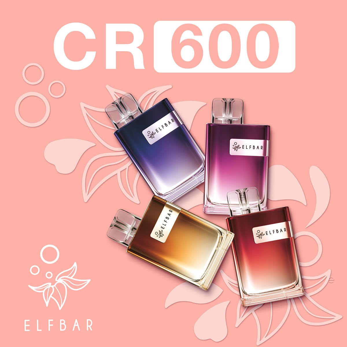 ELFBAR Crystal CR600 Apple Peach Einweg E Zigarette 20mg/ml 