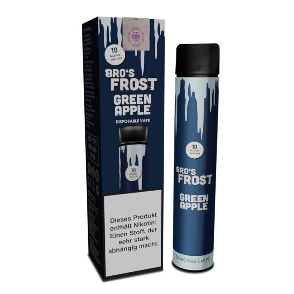 The Bro's Frost Disposable - Einweg E-Zigarette 10mg/ml - Green Apple - Grüner Apfel