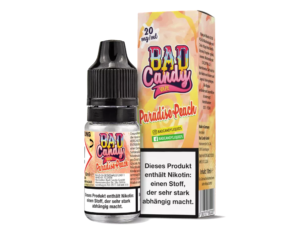 BAD CANDY Paradise Peach 20mg/ml Liquid 10ml