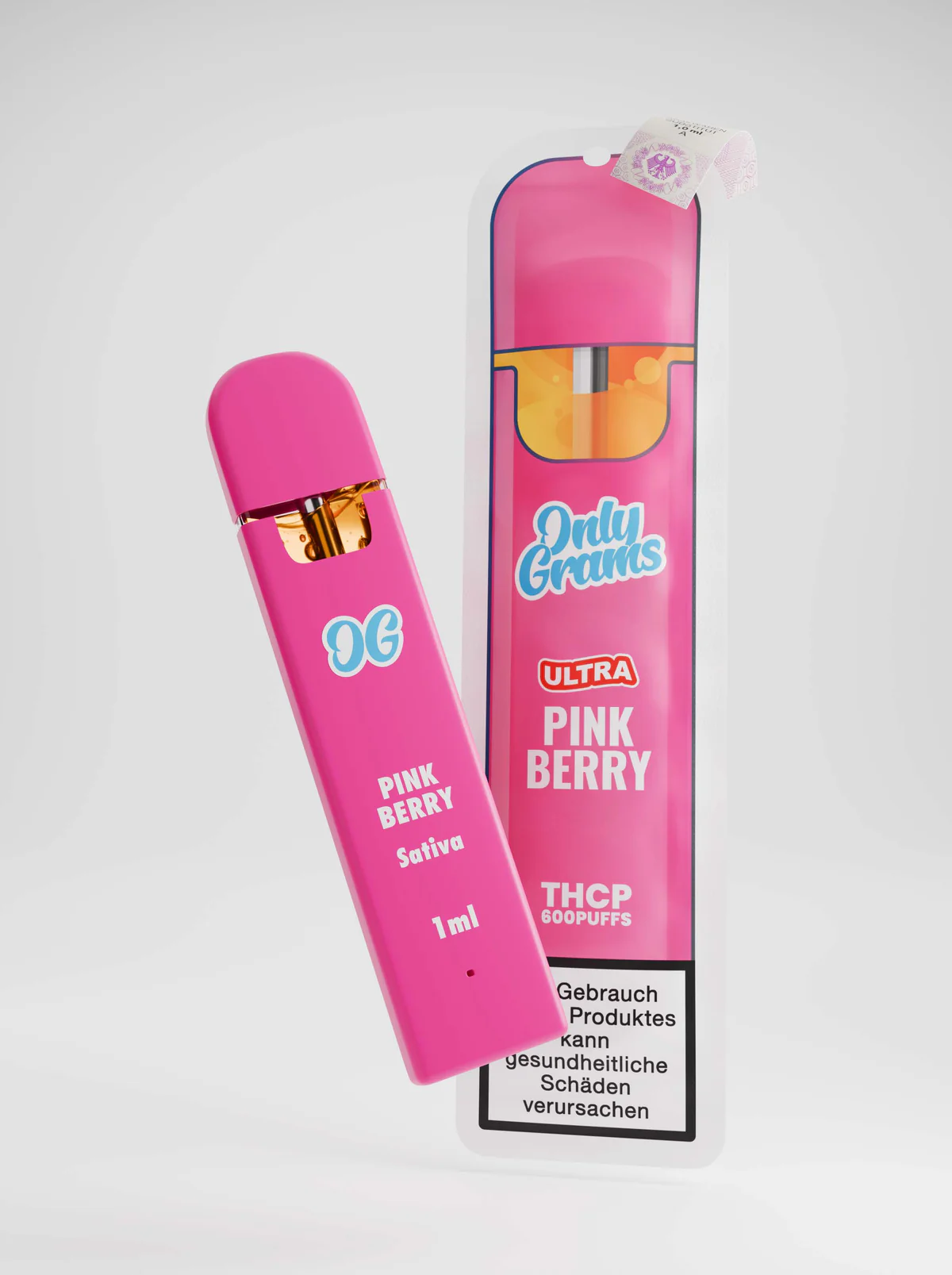 Only Grams Vape Pink Berry Ultra E Zigarette 1ml NIKOTINFREI