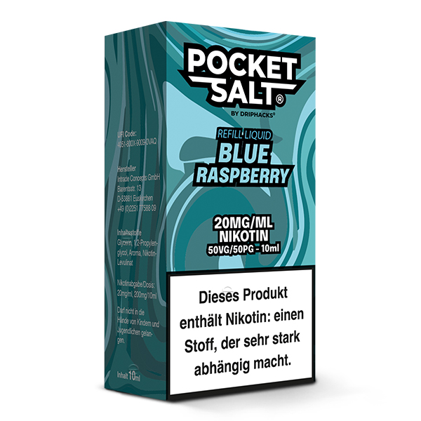Pocket Salt Blue Raspberry Nikotinsalz Liquid 20mg/ml by Drip Hacks