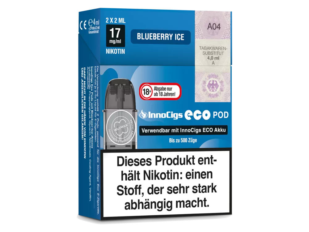 INNOCIGS ECO Pods Blueberry Ice 17mg/ml 2 Stück 