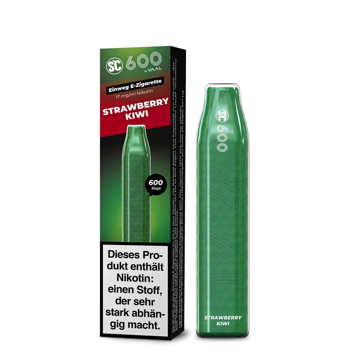 SC 600 Einweg E-Zigarette by VAAL Strawberry Kiwi 17mg/ml