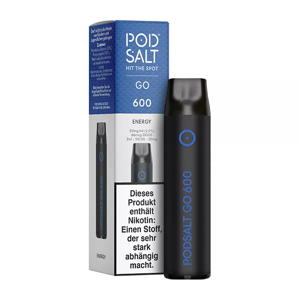 POD SALT GO 600 - Einweg E Zigarette - Vape Pen 20mg/ml ENERGY