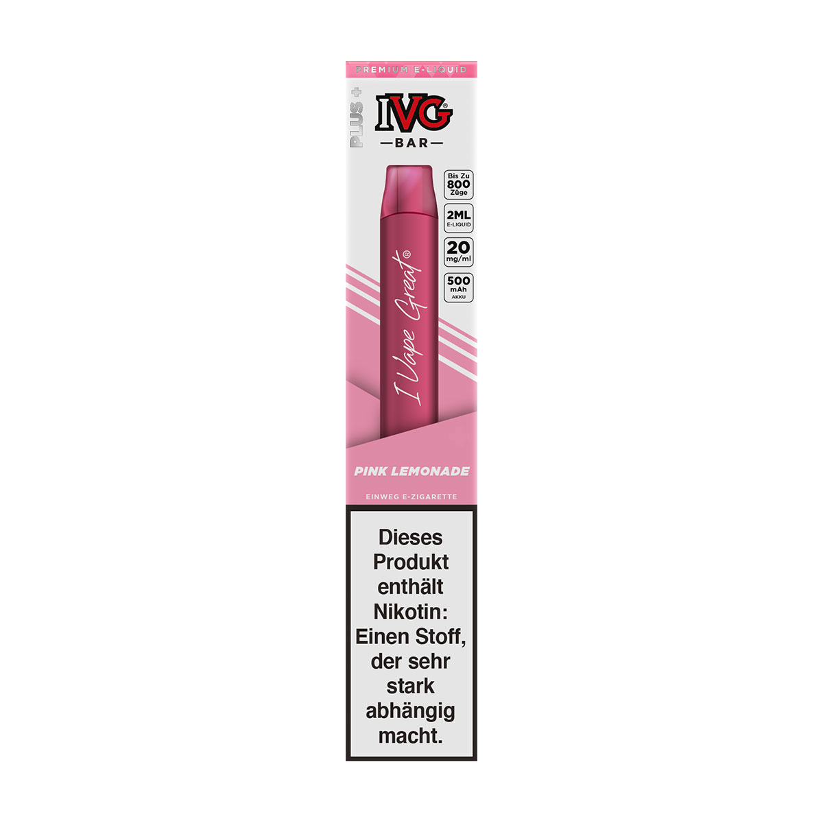IVG BAR Pink Lemonade Einweg E-Zigarette 20mg/ml *Abverkauf*
