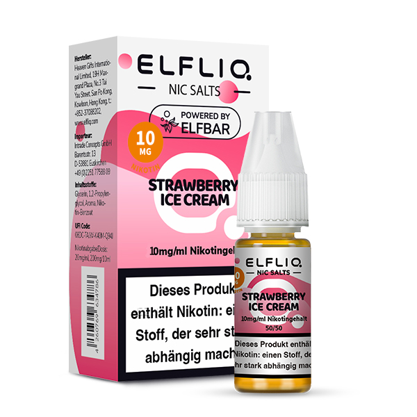 ELFLIQ STRAWBERRY ICE CREAM Nikotinsalz Liquid 10mg/ml