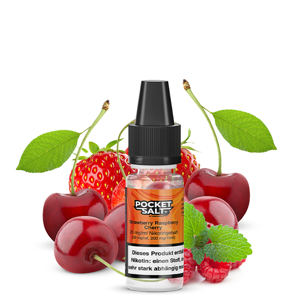 Pocket Salt Strawberry Raspberry Cherry Nikotinsalz Liquid 20mg/ml by Drip Hacks