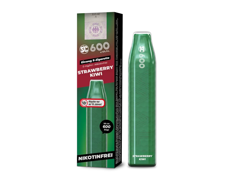 SC 600 Einweg E-Zigarette Strawberry Kiwi by Vaal - NIKOTINFREI *Abverkauf*