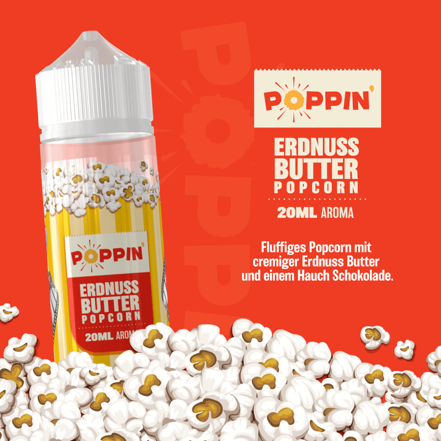 Poppin Erdnussbutter Popcorn Aroma 20ml Longfill