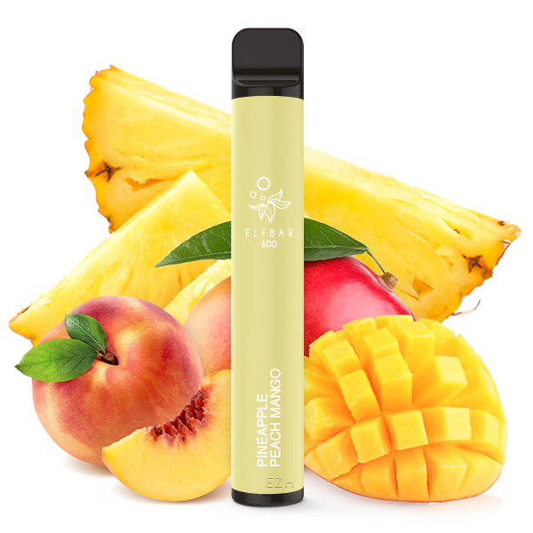 ELFBAR 600 Einweg E-Zigarette Vape Pen ohne Nikotin Pineapple Peach Mango