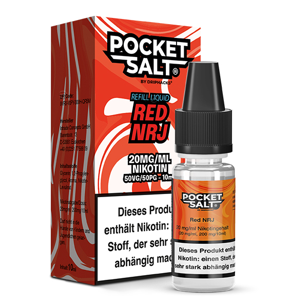 Pocket Salt Red NRJ Nikotinsalz Liquid 20mg/ml by Drip Hacks