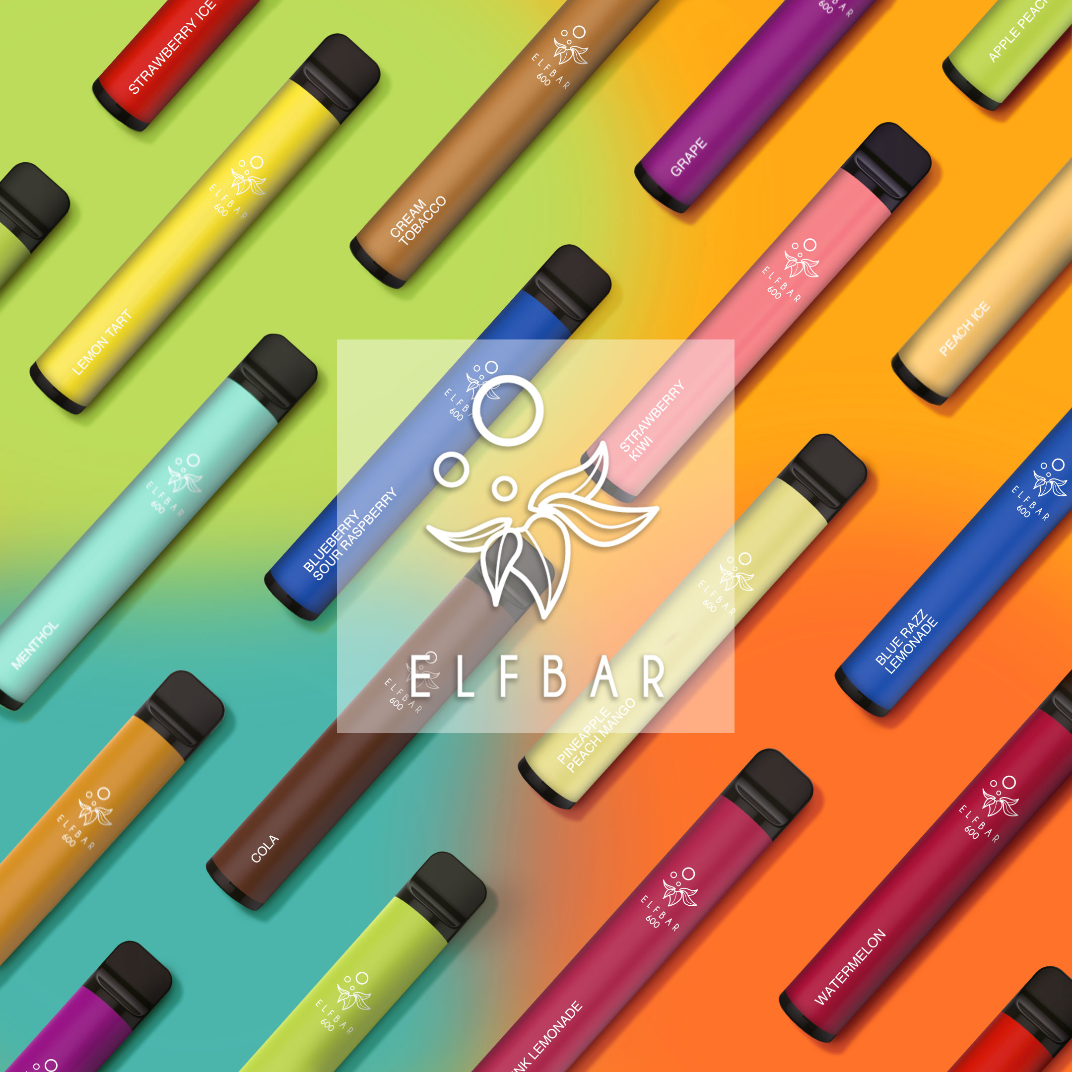 ELFBAR 600 Einweg E-Zigarette Strawberry Ice NIKOTINFREI