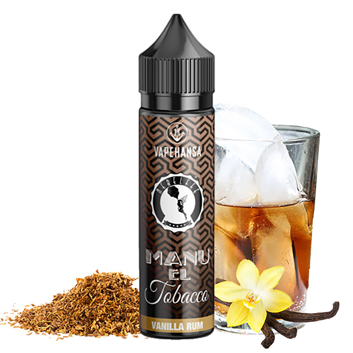 NEBELFEE Manu EL Tobacco Vanilla Custard Rum Aroma 10ml Longfill 