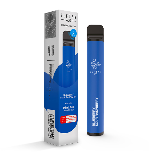 ELFBAR 600 Einweg E-Zigarette Blue Razz Lemonade NIKOTINFREI