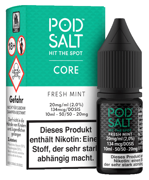 PODSALT Core Fresh Mint Nikotinsalz Liquid (50/50) 20mg/ml 10ml