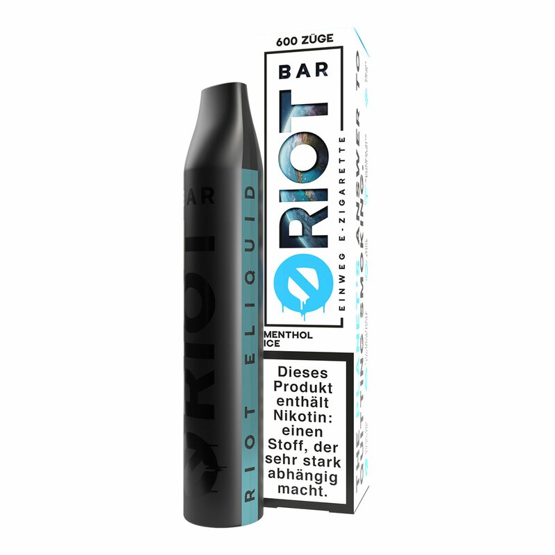 RIOT BAR - Einweg E Zigarette - Disposable - MENTHOL ICE 20mg/ml