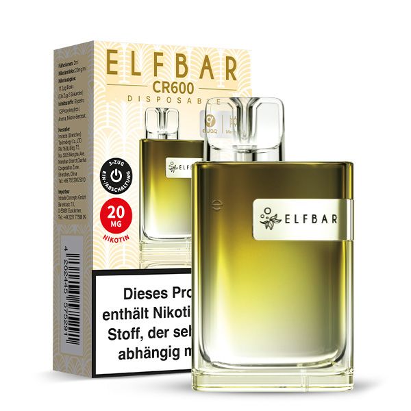 ELFBAR Crystal CR600 Pineapple Ice Einweg E Zigarette 20mg/ml 