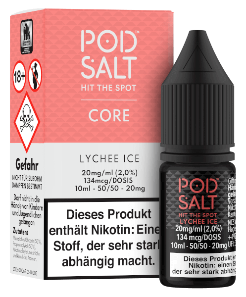 PODSALT Core Lychee Ice Liquid (50/50) 20mg 10ml