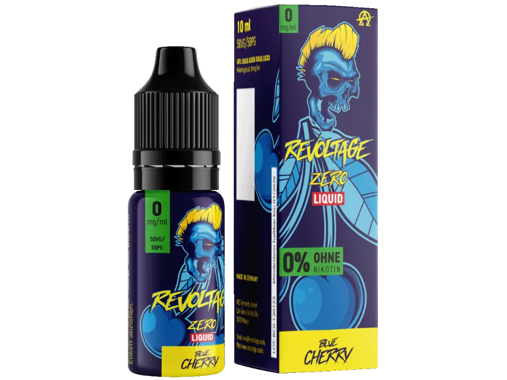 REVOLTAGE Blue Cherry Liquid 10ml Nikotinfrei