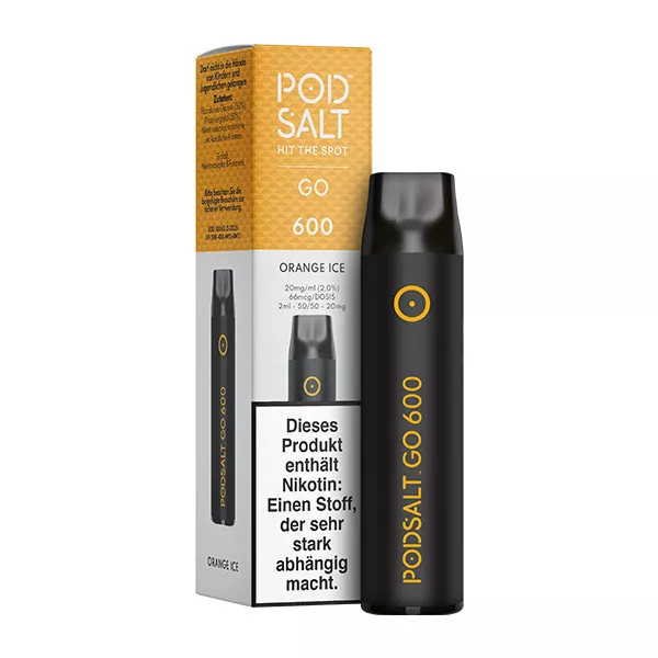POD SALT GO 600 - Einweg E Zigarette - Vape Pen 20mg/ml ORANGE ICE