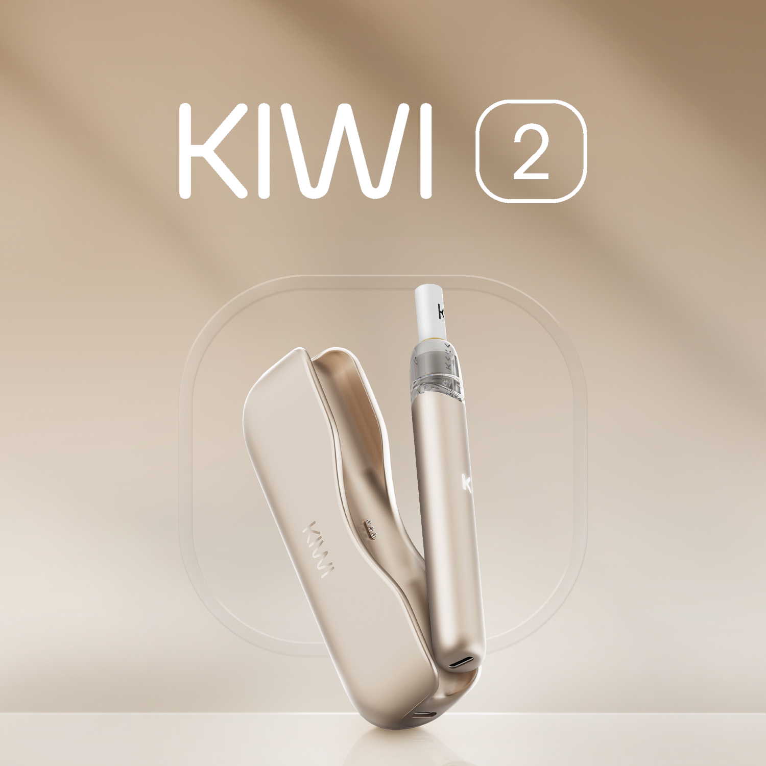 KIWI 2 KIT E Zigarette Inkl. Powerbank Gold Rose