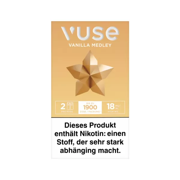 VUSE Pro Pods Vanilla Medley 18mg/ml - 2 Stück pro Packung