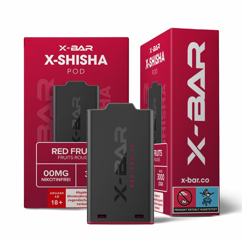 X-Shisha Pod Red Fruits Nikotinfrei by X-BAR