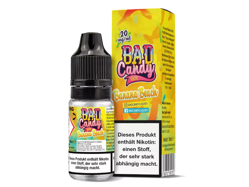 BANANA BEACH - Bad Candy Liquids - 20mg/ml Nikotinsalz 10ml