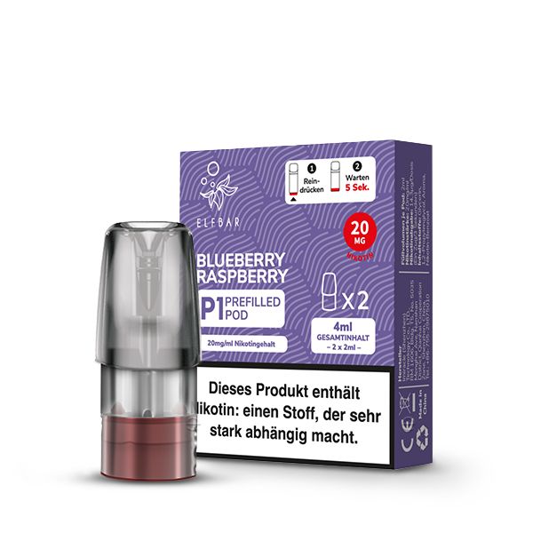 Elfbar Mate500 Pods Blueberry Raspberry 20mg/ml 2 Stück