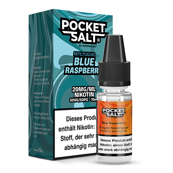 Pocket Salt Blue Raspberry Nikotinsalz Liquid 20mg/ml by Drip Hacks