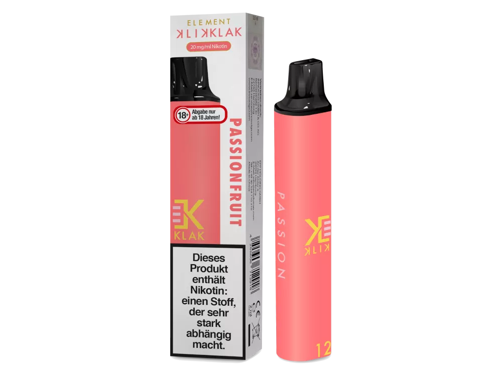 KLIK KLAK Passionfruit Einweg E-Zigarette 20mg/ml