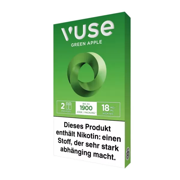 VUSE Pro Pods Green Apple 18mg/ml - 2 Stück pro Packung