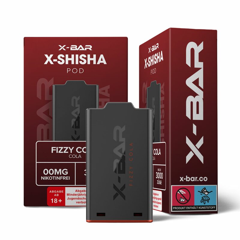 X-Shisha Pod Fizzy Cola Nikotinfrei by X-BAR