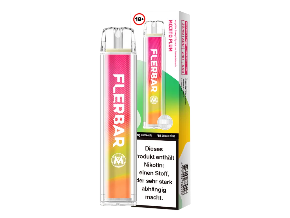 FLERBAR | E Zigarette Mojito Plum mit Nikotin 20mg/ml